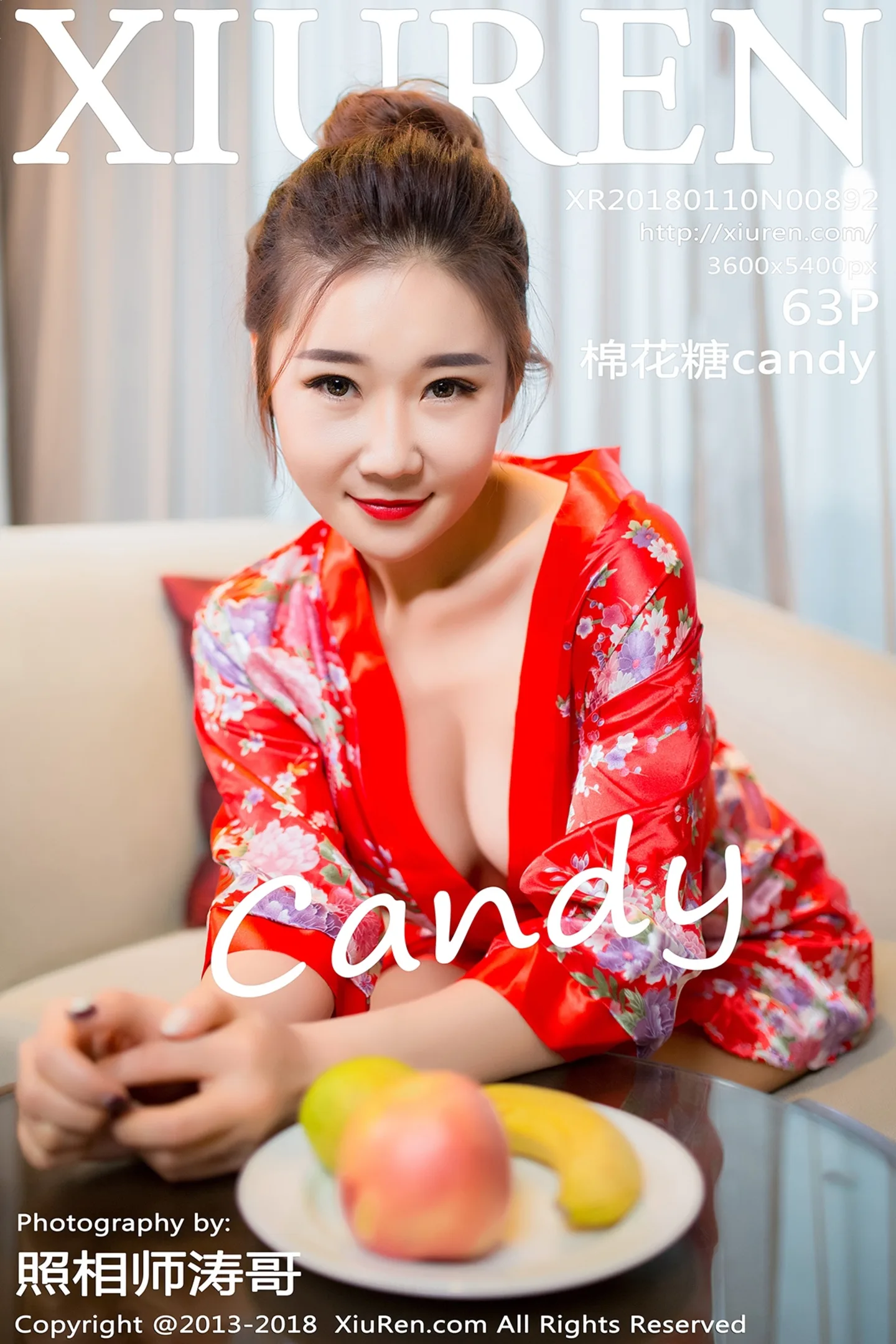[XiuRen秀人网]No.892_嫩模棉花糖candy红色和服秀傲人豪乳+半透内衣诱惑写真63P-秀人网 - XiuRen.Xyz